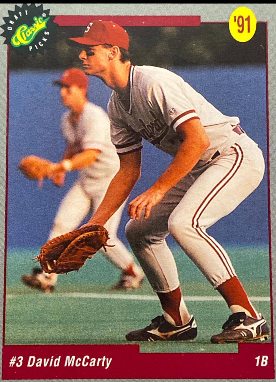 David McCarty #3 Baseball Cards 1991 Classic Draft Picks