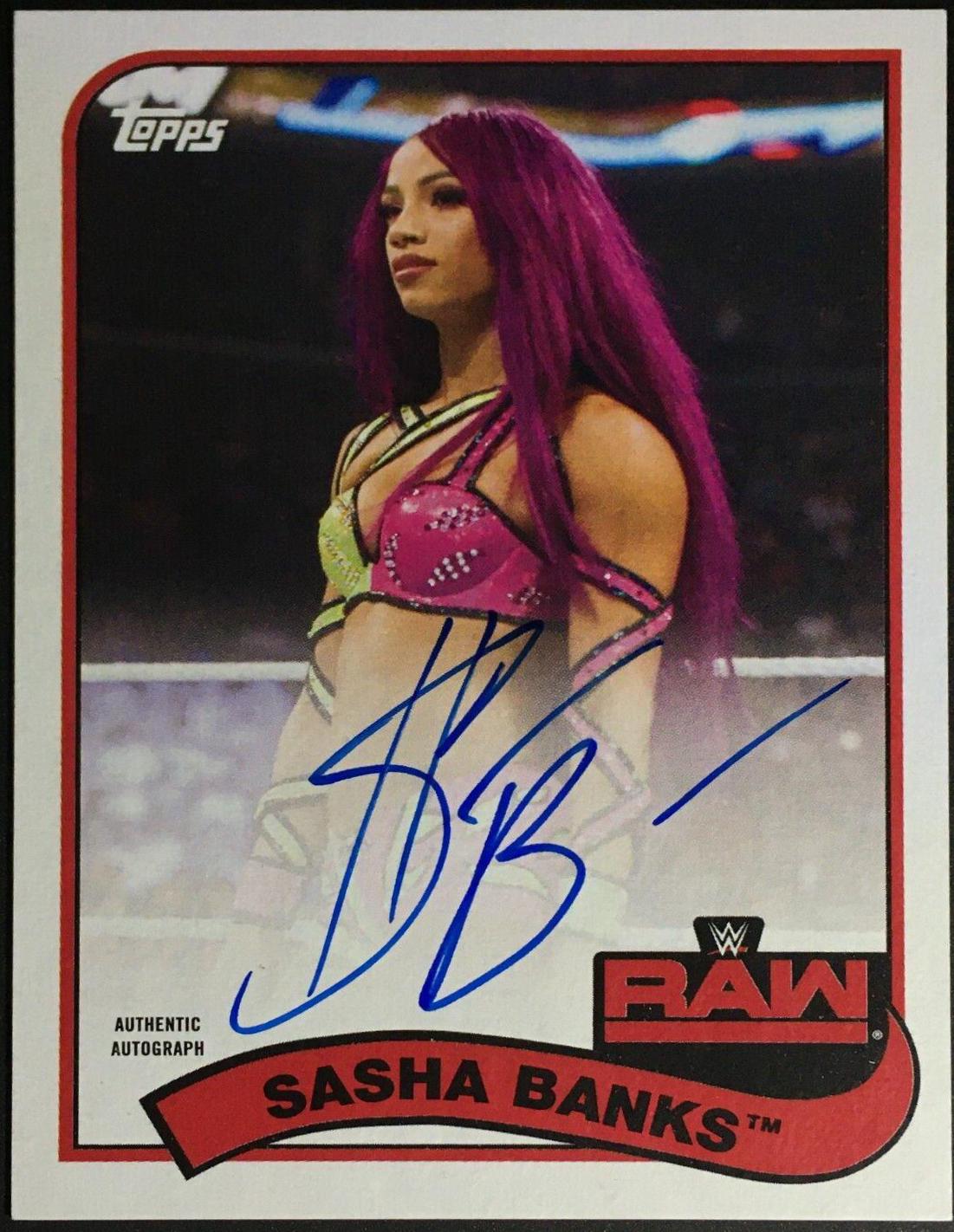 Sasha Banks #A-SB Wrestling Cards 2018 Topps WWE Heritage Autographs