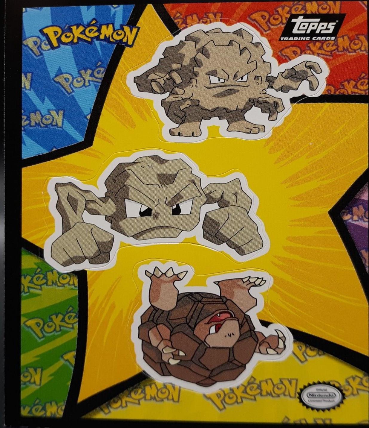 Golem #12 Pokemon 1999 Topps Movie Sticker