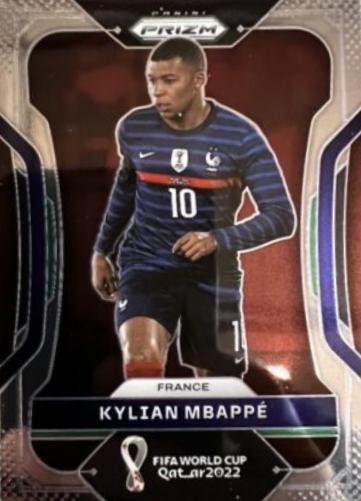 Kylian Mbappe #101 Soccer Cards 2022 Panini Prizm World Cup