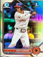 Nate Furman [Refractor] #BDC-182 Baseball Cards 2022 Bowman Draft Chrome Prices
