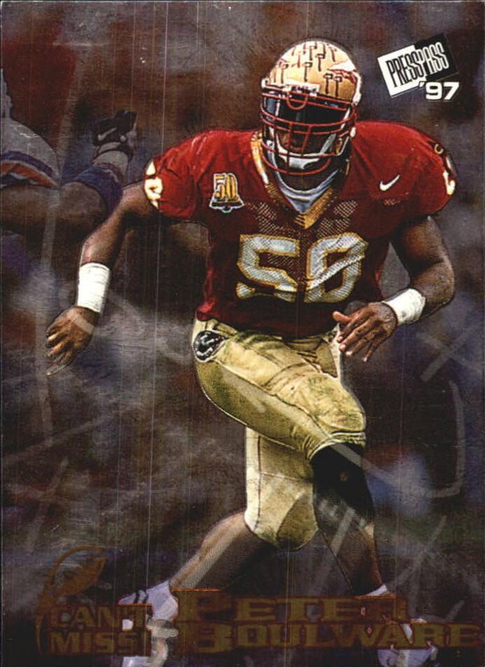 Peter Boulware #CM6 Football Cards 1997 Press Pass Can't Miss