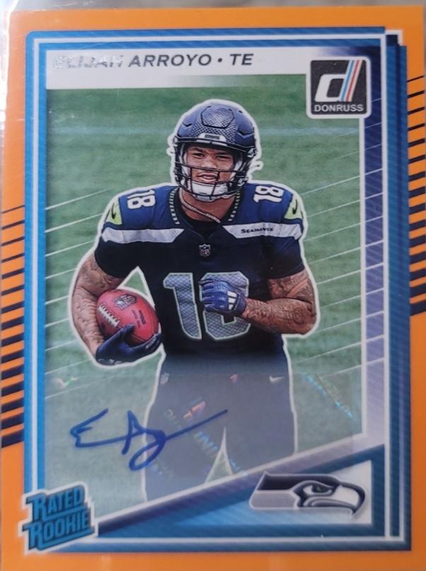 2025 Panini Donruss Elijah Arroyo [Orange Autograph] #317 card