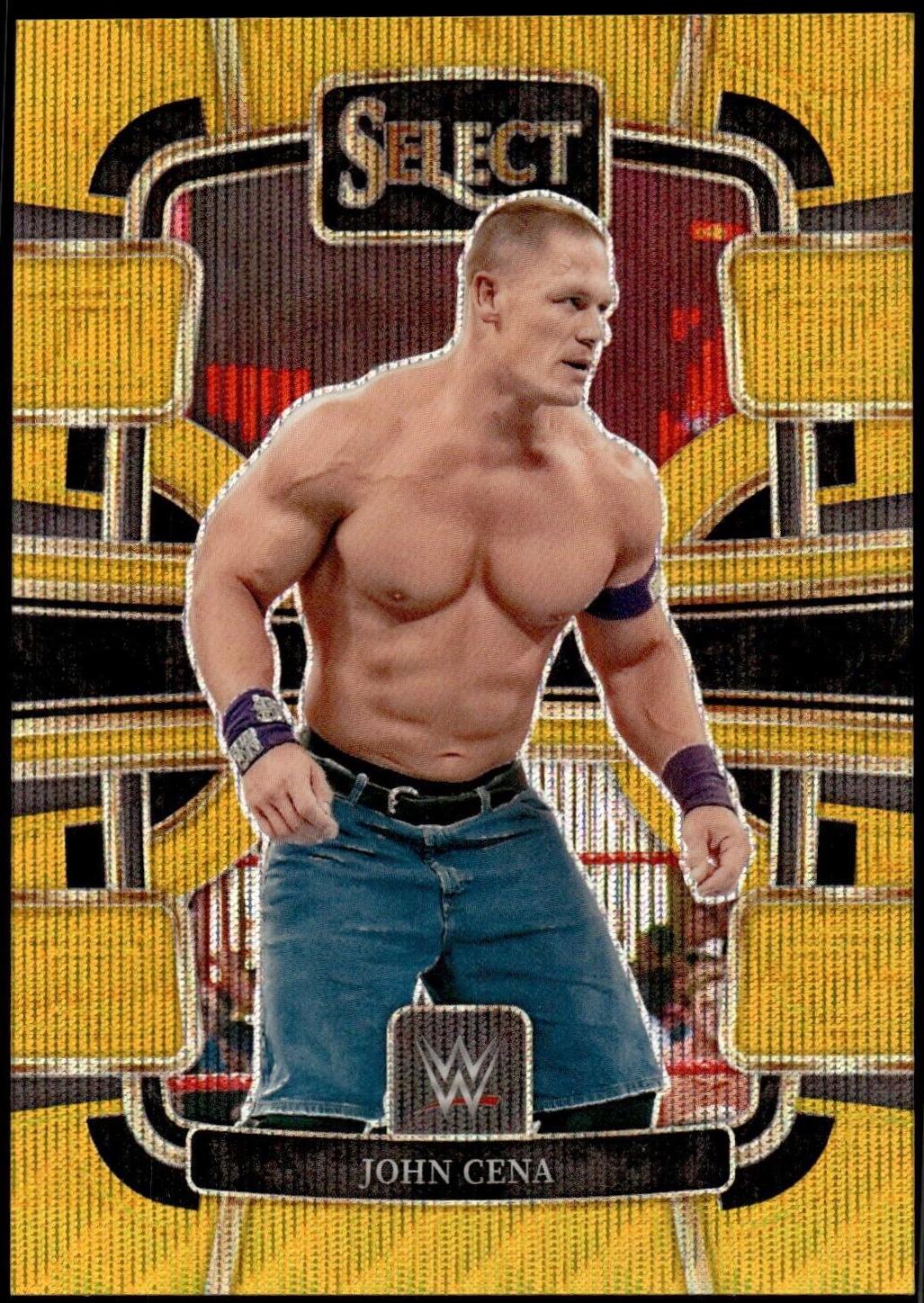 John Cena [Wave Gold Prizm] #23 Prices | 2024 Panini Select WWE | Wrestling  Cards, image size:1027x1448