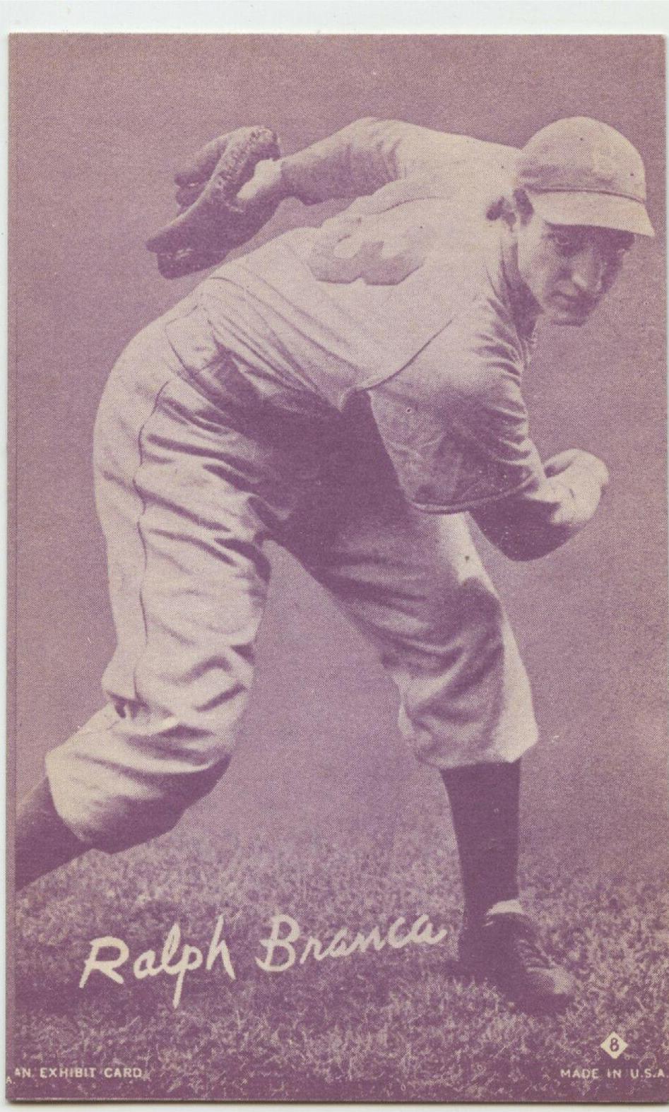 Ralph Branca #8 Baseball Cards 1953 Canadian Exhibits
