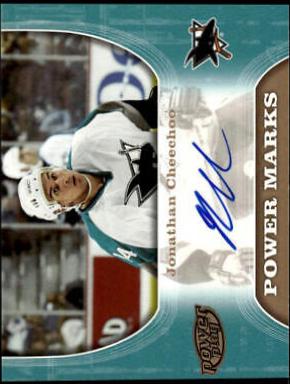 Jonathan Cheechoo #PM-JC Hockey Cards 2005 Upper Deck Power Play Power Marks