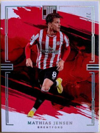 Mathias Jensen #37 2022 Panini Impeccable Premier League