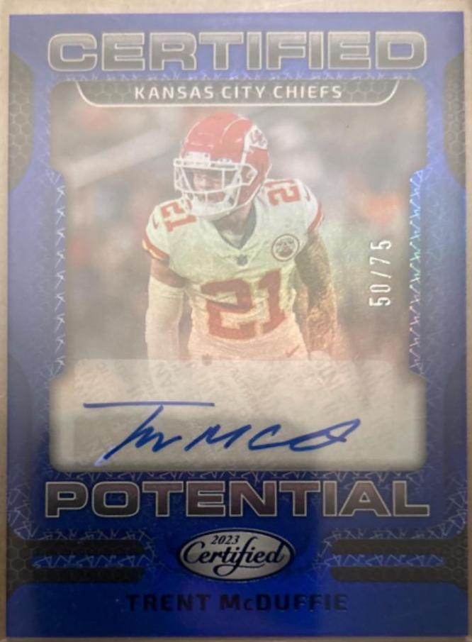 Trent McDuffie #CPS-TMD Football Cards 2023 Panini Certified Potential Signatures