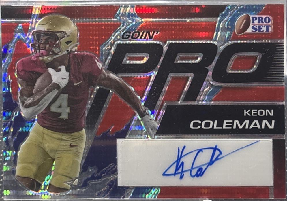 Keon Coleman #61 2023 Pro Set Metal Football