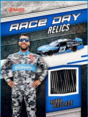 Bubba Wallace #RDR-BW Racing Cards 2022 Panini Donruss Nascar Race Day Relics