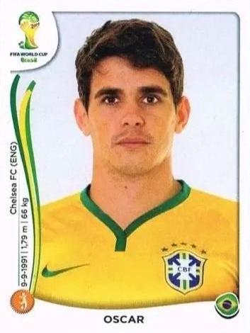 Oscar #44 Soccer Cards 2014 Panini World Cup Stickers