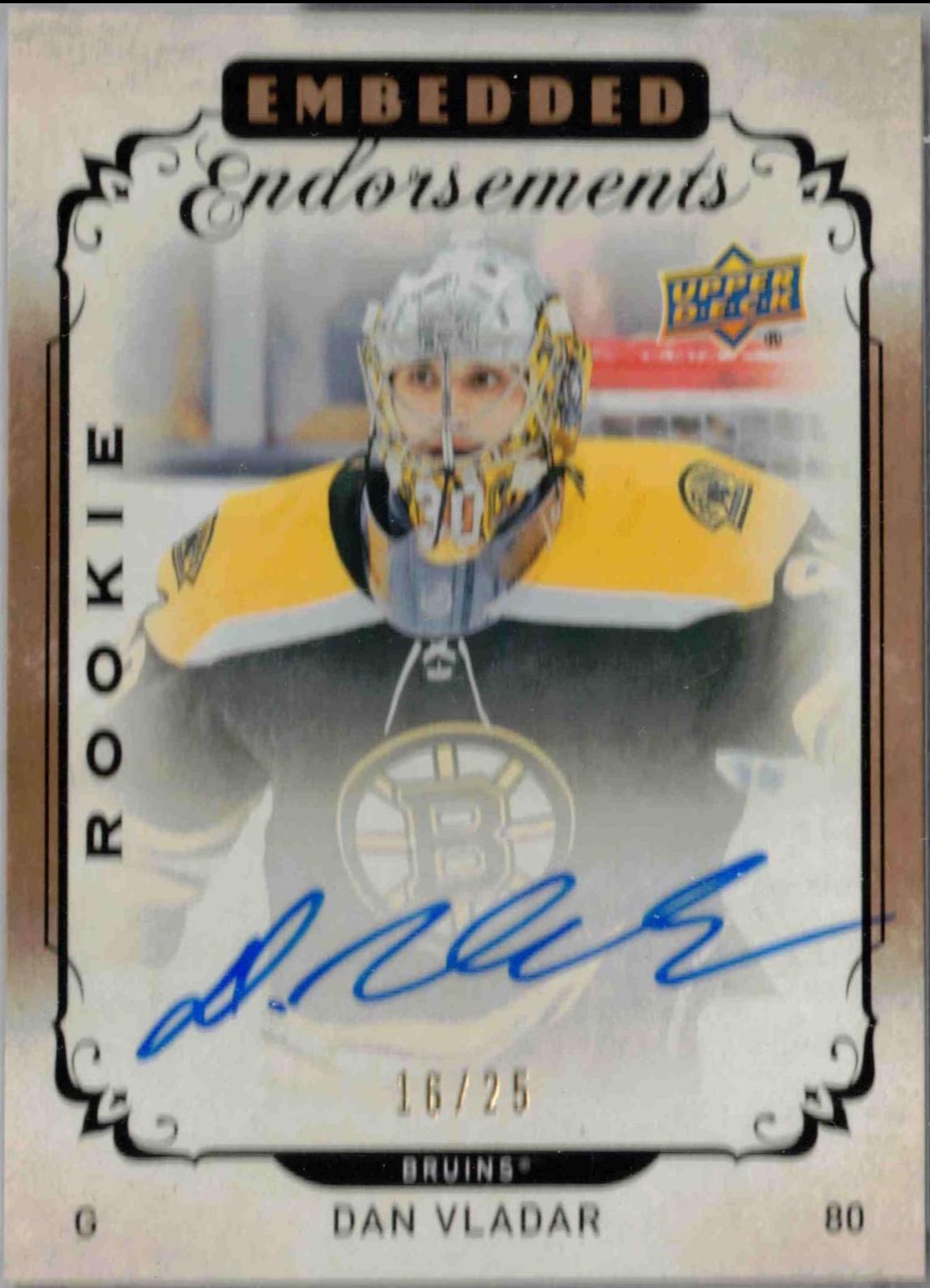 Dan Vladar #EER-DV 2018-19 Upper Deck Clear Cut Hockey Embedded Endorsements - Rookies