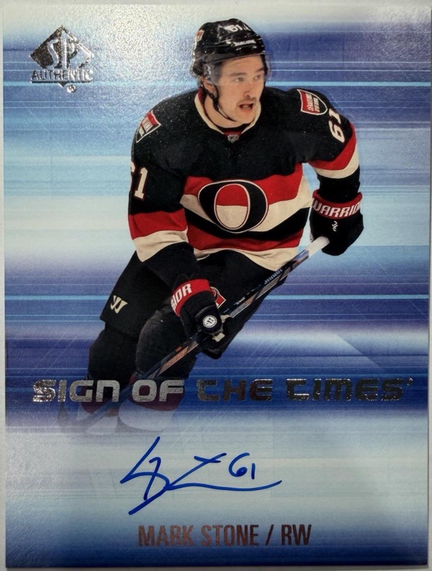 Mark Stone #SOTT-ST 2015-16 SP Authentic Hockey Sign of the Times