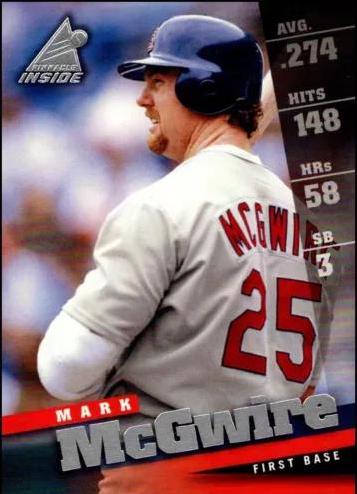 Mark McGwire #40 Baseball Cards 1998 Pinnacle Inside