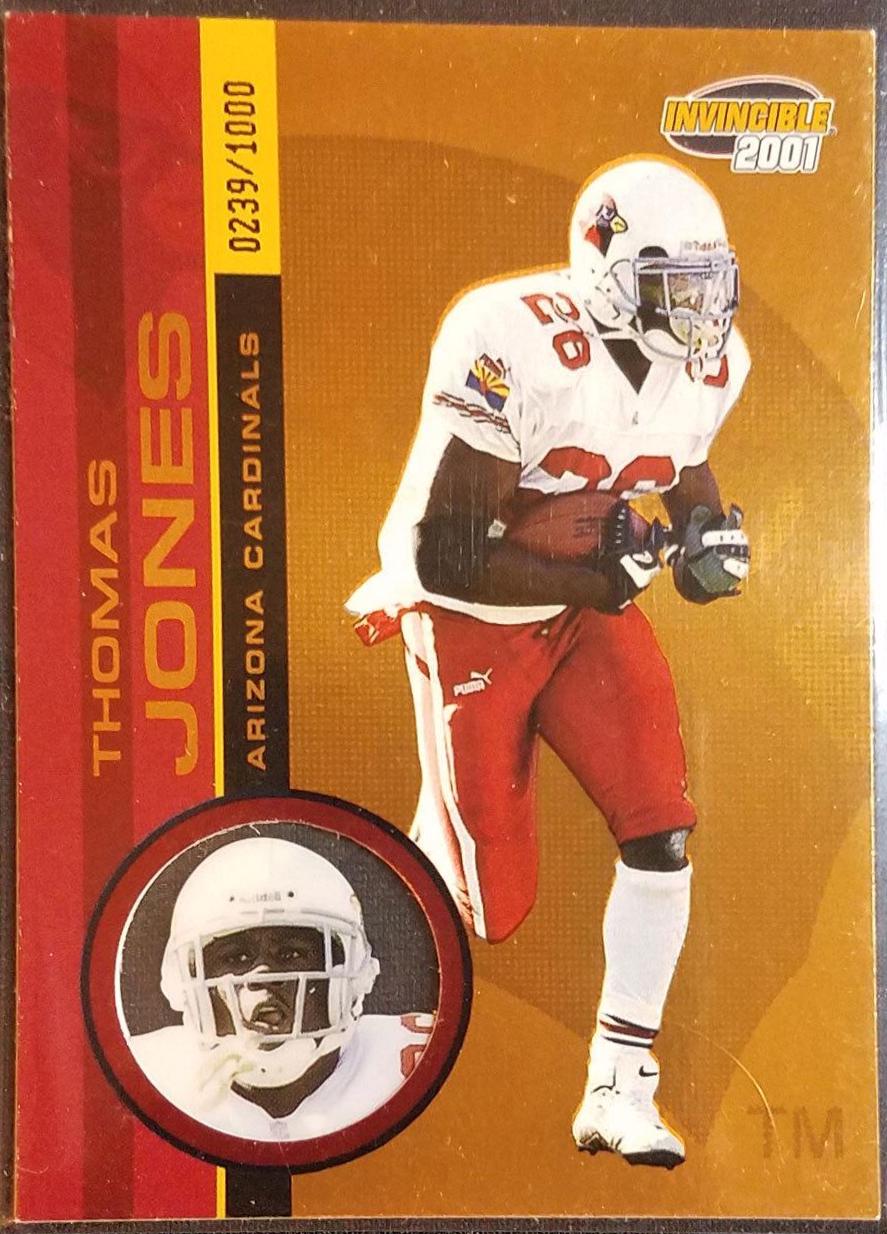Thomas Jones #3 Football Cards 2001 Pacific Invincible