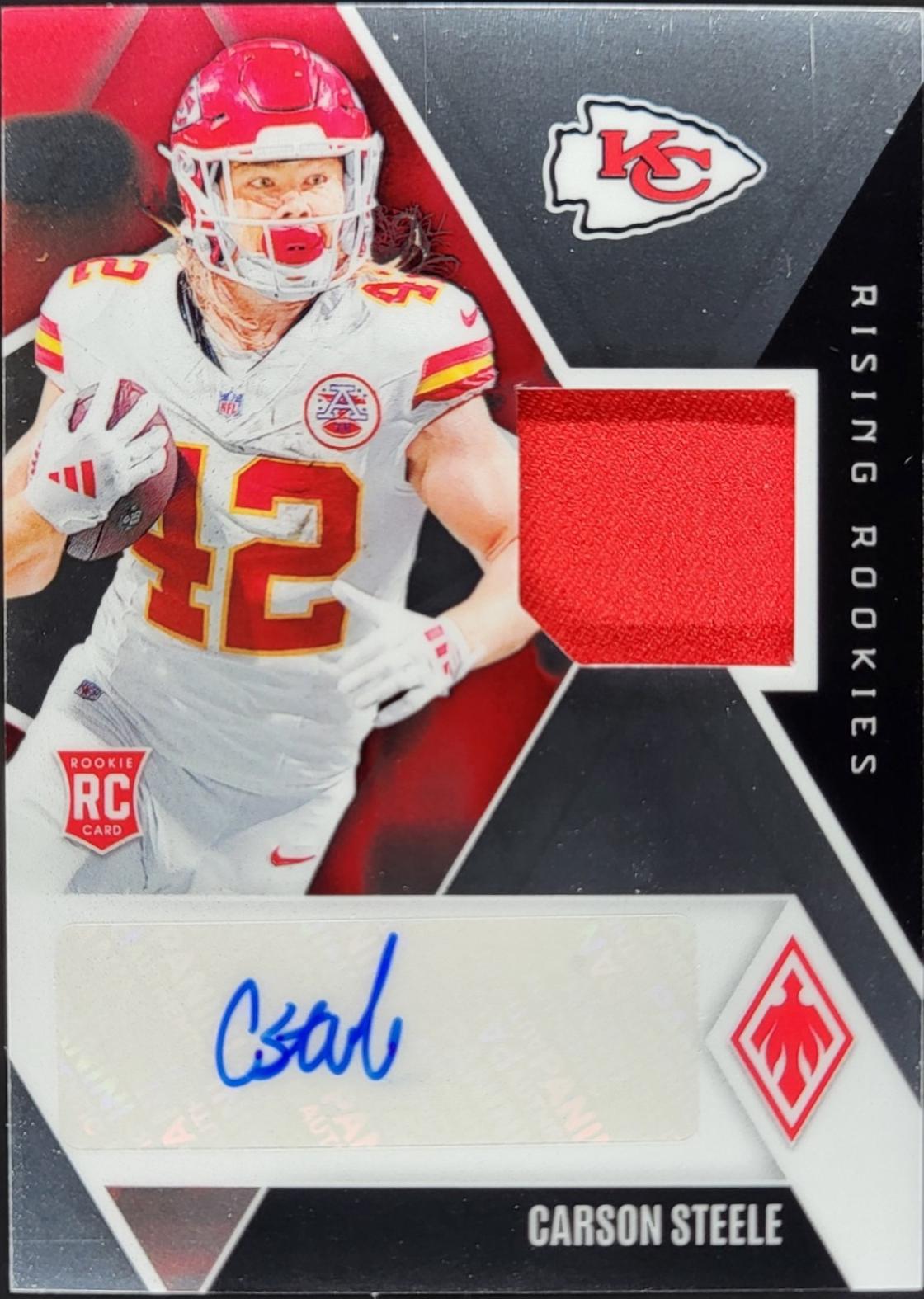 Carson Steele #RRAJ-CSE Football Cards 2024 Panini Phoenix Rising Rookie Autograph Jersey