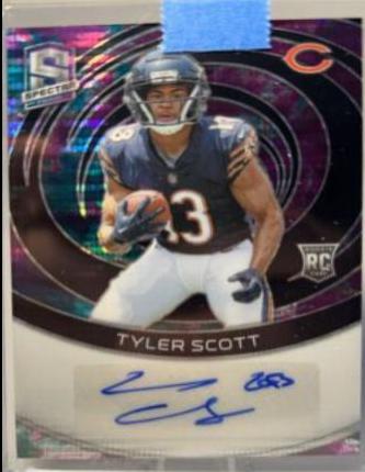 Tyler Scott #4 Football Cards 2023 Panini Spectra Rookie Autograph Celestial