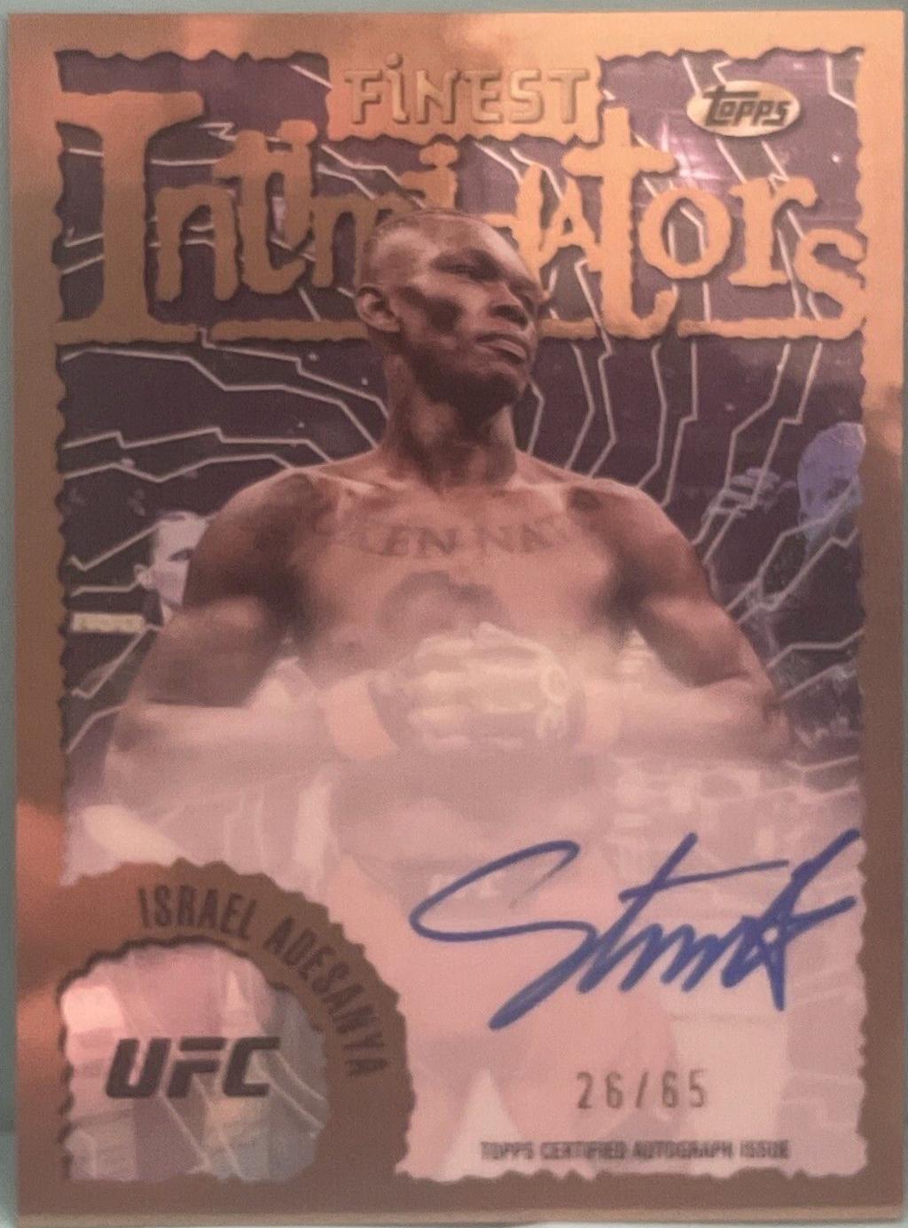 Israel Adesanya #IA-IAA Ufc Cards 2024 Topps Finest UFC Intimidators Autograph