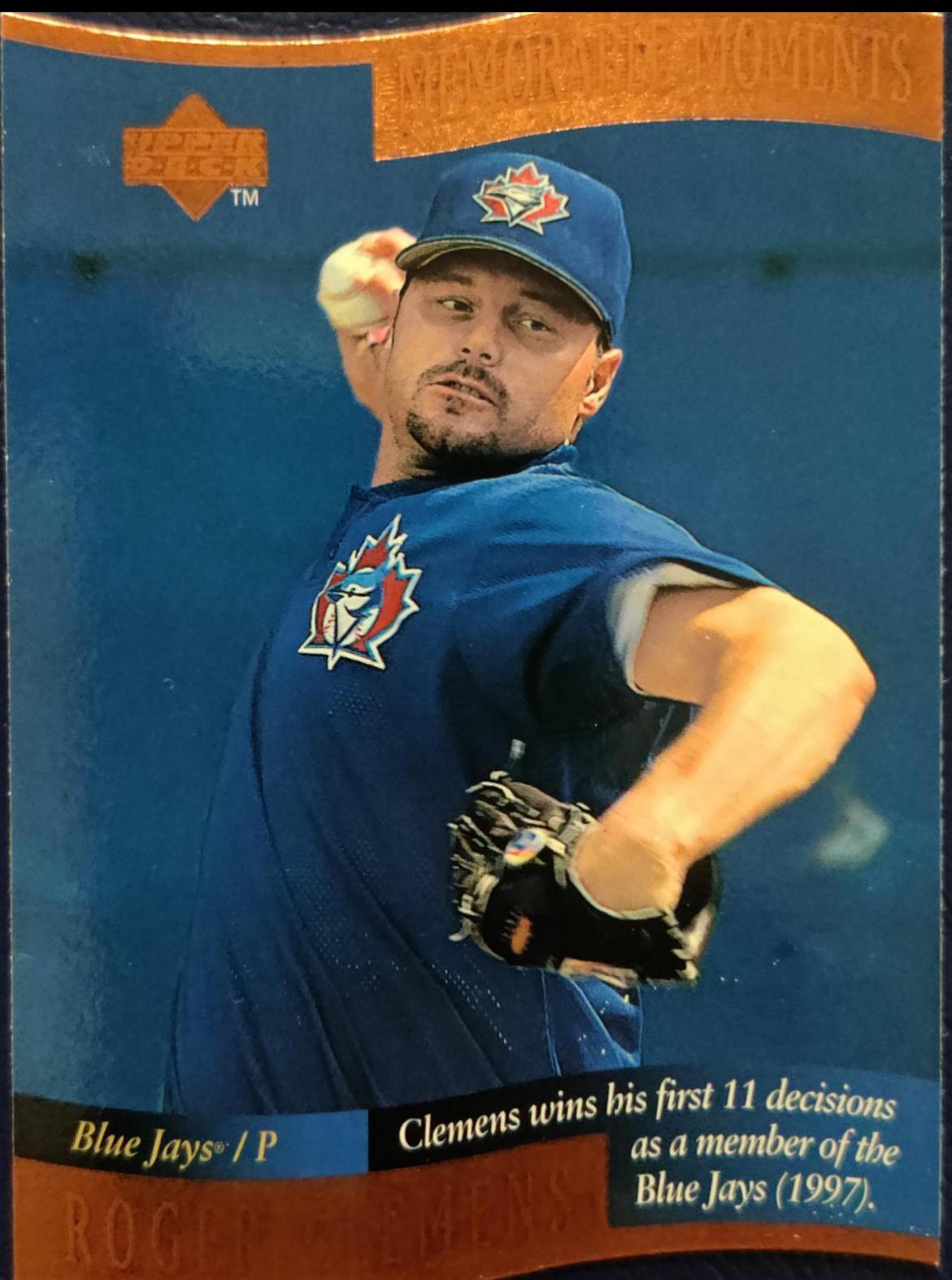 Roger Clemens #8 Baseball Cards 1997 Upper Deck Memorable Moments