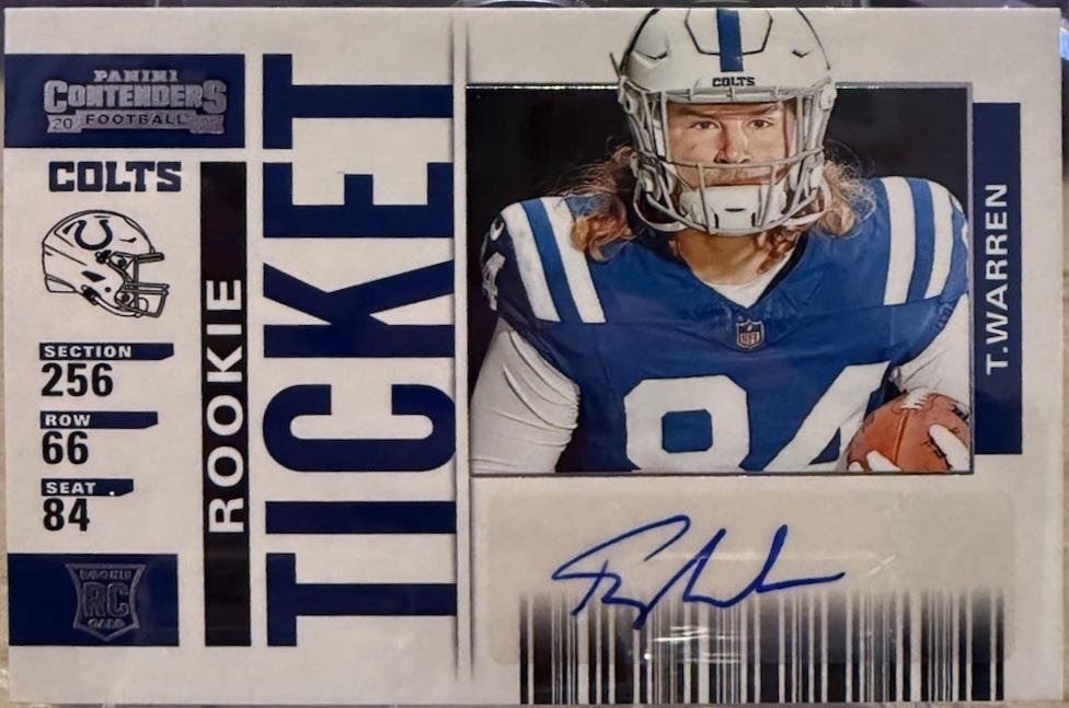 Tyler Warren [Variation] #15 Prices | 2025 Panini Select Contenders ...