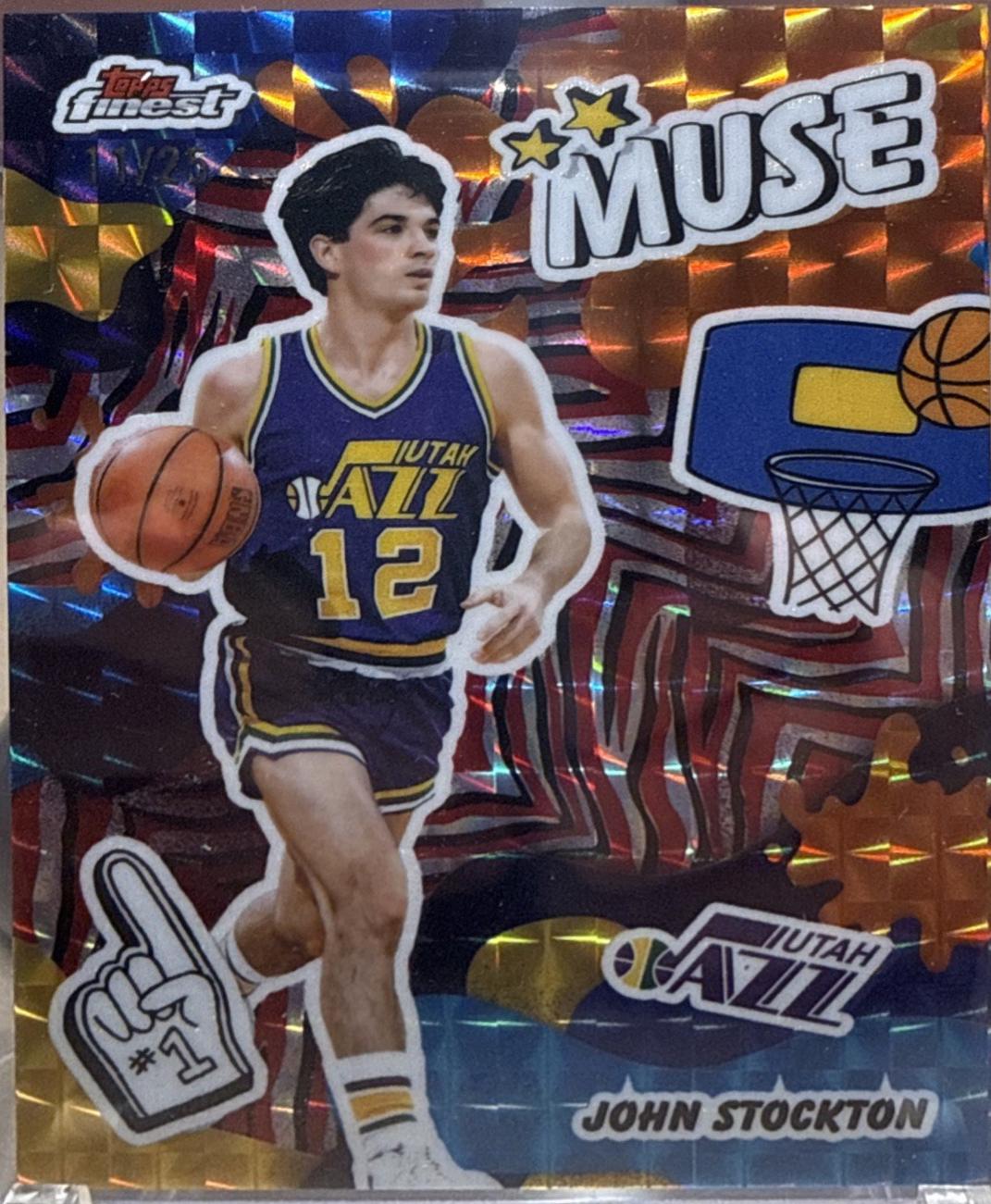 John Stockton [Red Black Geometric Refractor] #M-10