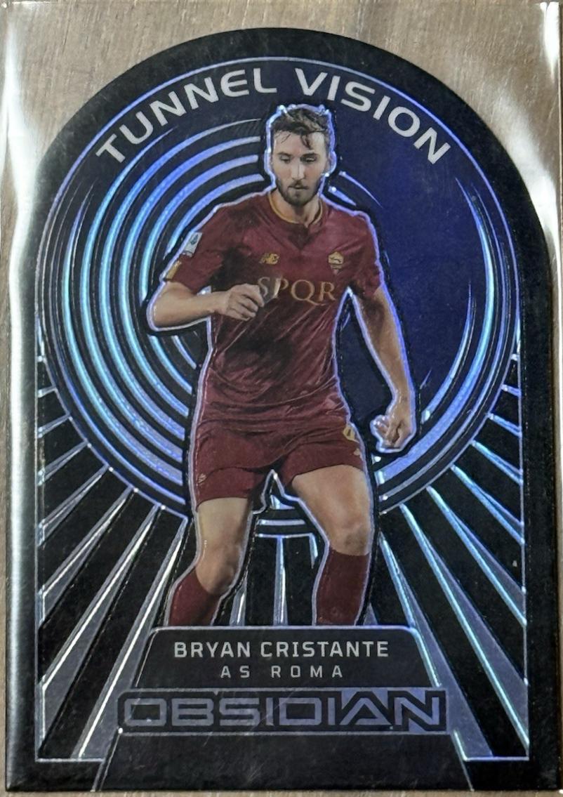 Bryan Cristante #2 Soccer Cards 2022 Panini Obsidian Tunnel Vision