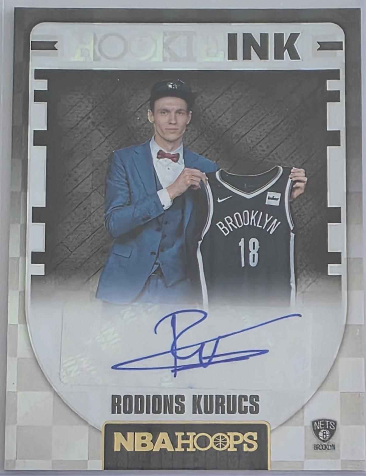 Rodions Kurucs #RI-RK 2018 Panini Hoops Rookie Ink Basketball