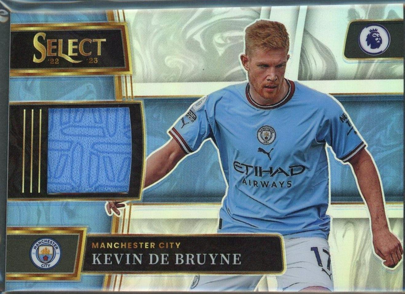 Kevin De Bruyne #SW-KDB Soccer Cards 2022 Panini Select Premier League Swatches