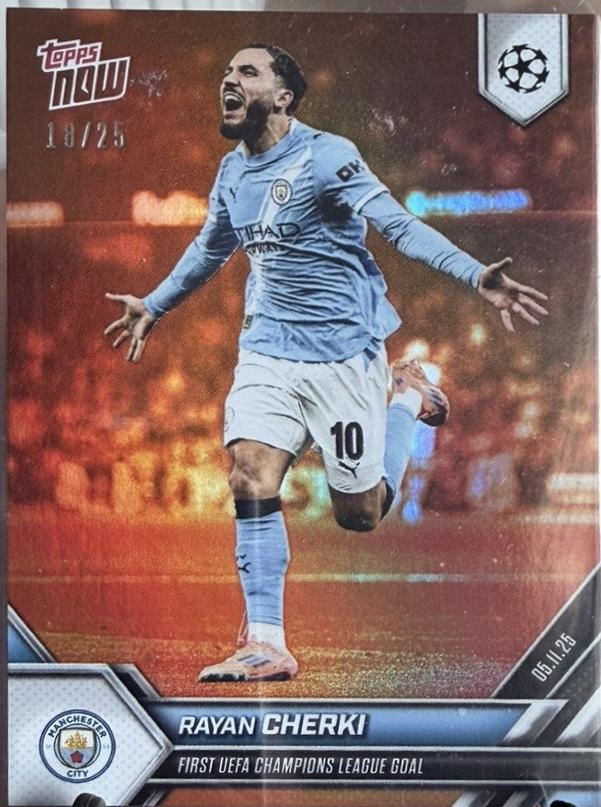Rayan Cherki #48 2025 Topps Now UEFA Champions League
