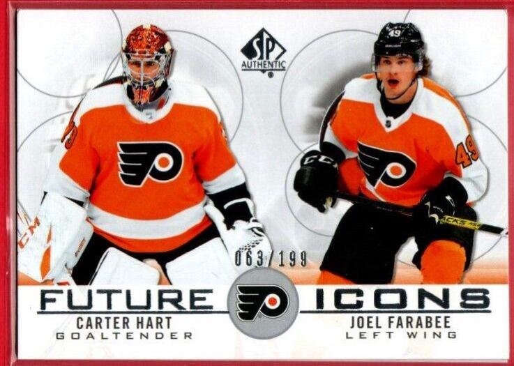 Carter Hart, Joel Farabee #138 Hockey Cards 2020 SP Authentic