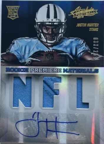 Justin Hunter [Rookie Premiere Materials Signature] #216