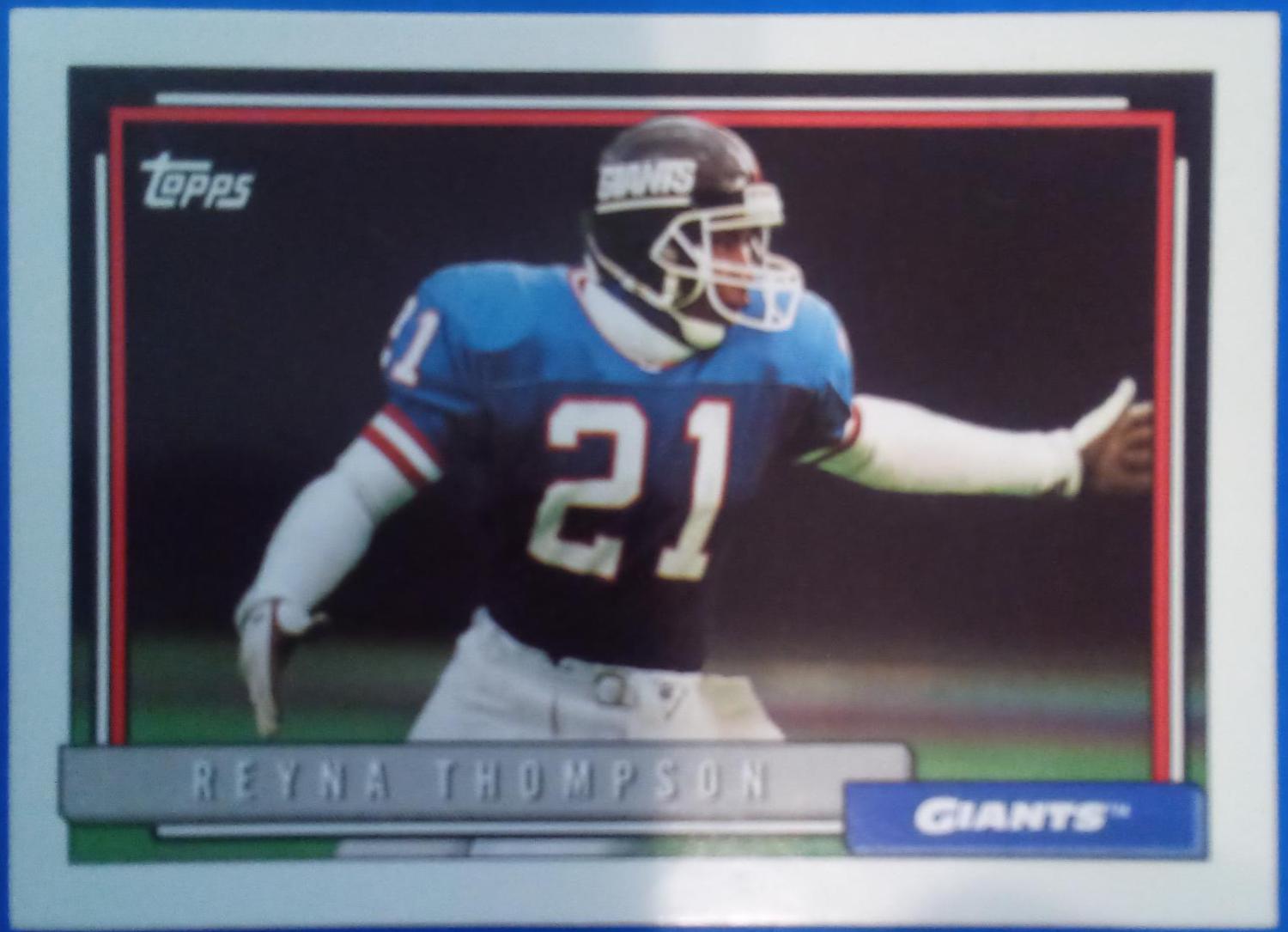Reyna Thompson #9 Football Cards 1992 Topps