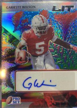 Garrett Wilson #L-GW1 Football Cards 2022 Pro Set Metal Lit Autographs