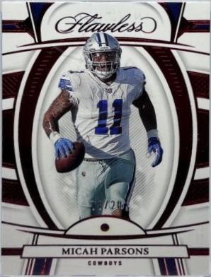 Micah Parsons #18 Football Cards 2022 Panini Flawless
