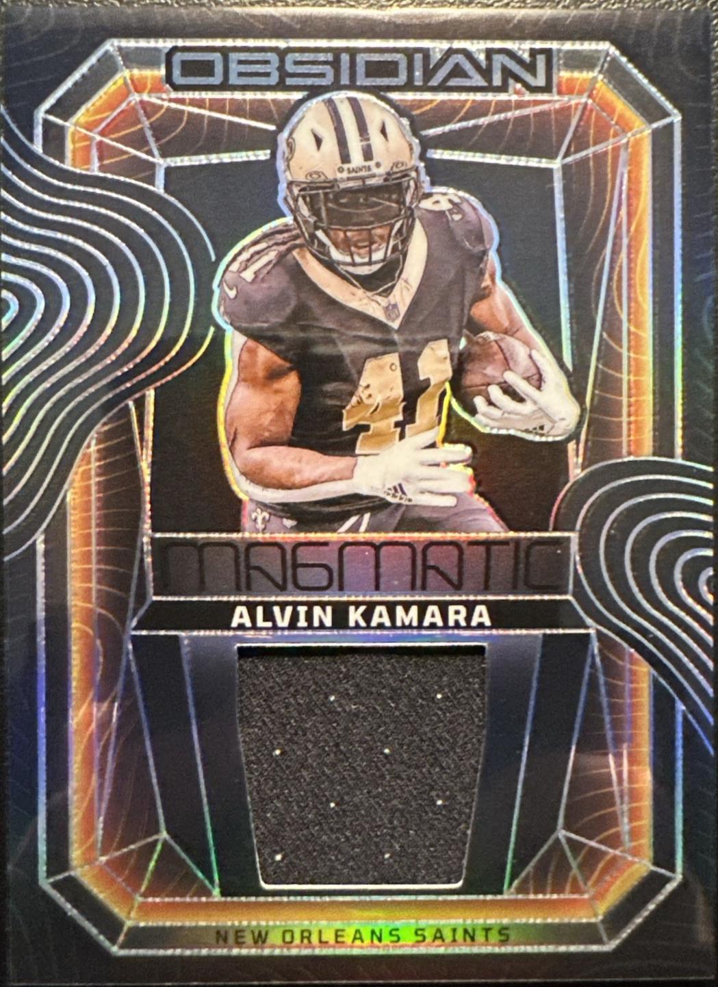 Alvin Kamara #MM-AKA Football Cards 2024 Panini Obsidian Magmatic Memorabilia