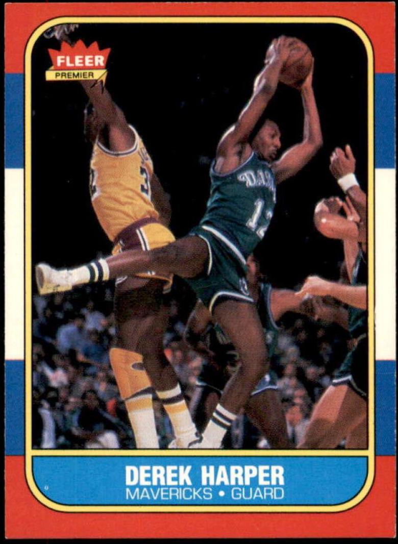 Derek Harper #44 Basketball Cards 1986 Fleer