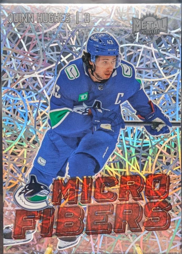 Quinn Hughes #37 2024 Skybox Metal Universe Microfibers Hockey