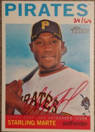 Starling Marte #SMA 2013 Topps Heritage Real One Autographs Baseball