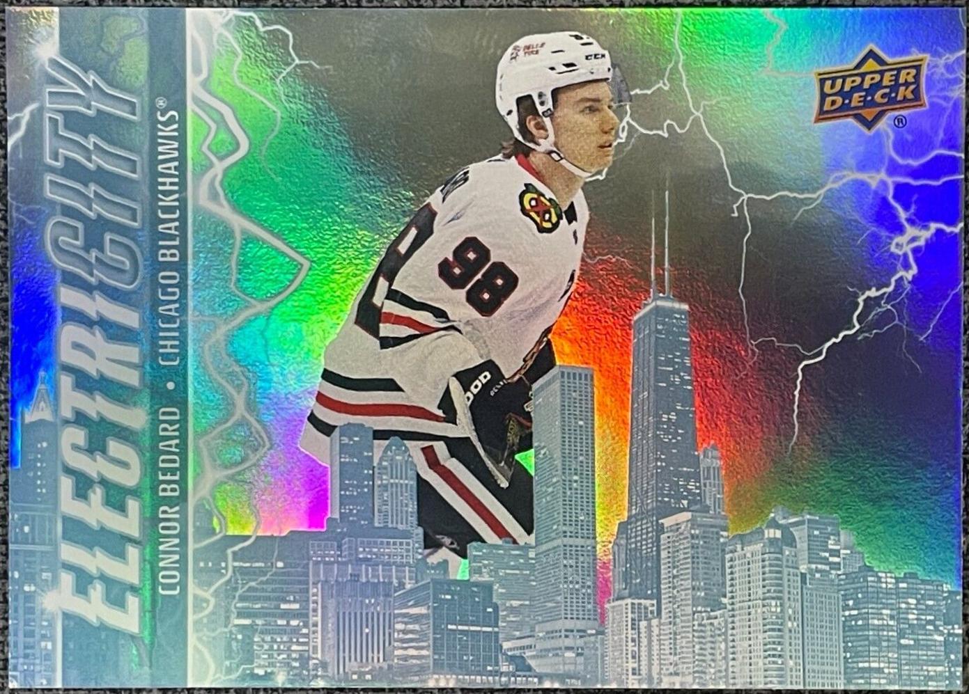 Connor Bedard #EC-7 Hockey Cards 2024 Upper Deck ElectriCITY
