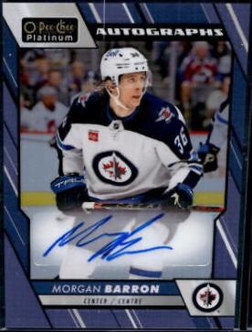 Morgan Barron #BA-MB Hockey Cards 2023 O-Pee-Chee Platinum Blue Rainbow Autographs