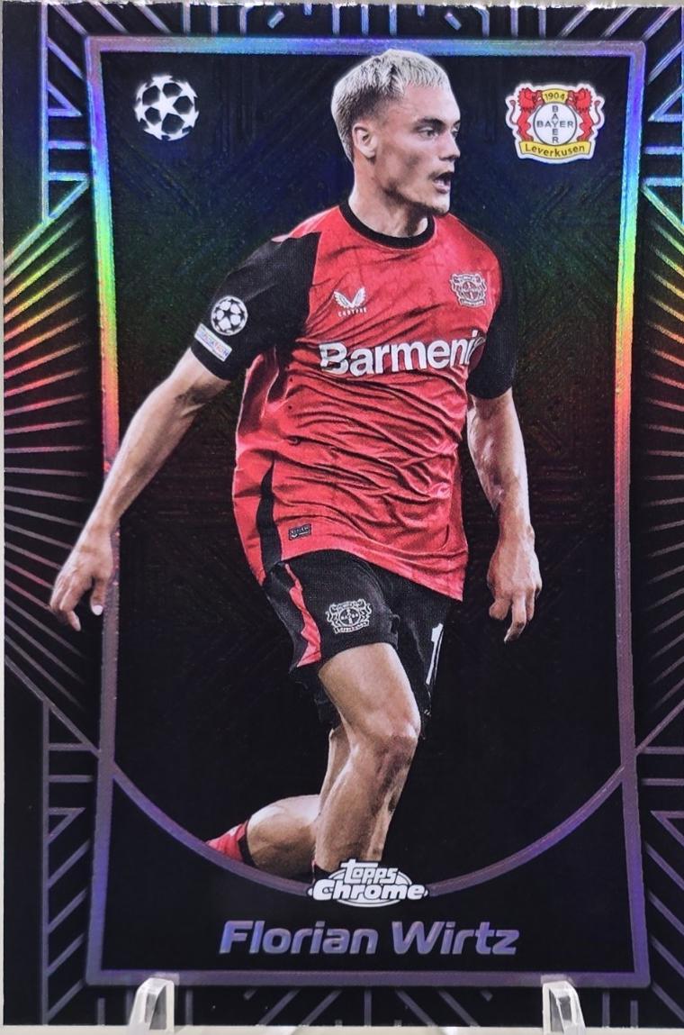 Florian Wirtz #SE-12 Soccer Cards 2024 Topps Chrome UEFA Shadow Etch