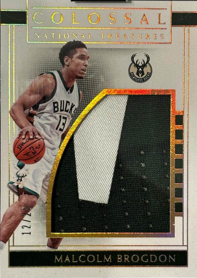 Malcolm Brogdon #29 Basketball Cards 2017 Panini National Treasures Colossal Rookie Materials