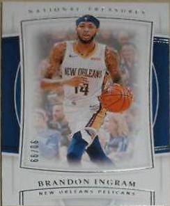 Brandon Ingram #65 Basketball Cards 2019 Panini National Treasures