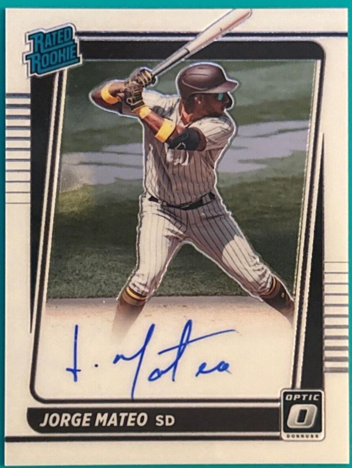 Jorge Mateo #OA-JM Baseball Cards 2021 Panini Donruss Optic Autographs