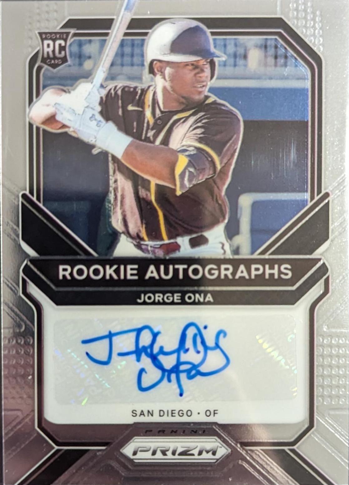 Jorge Ona #RA-JO Baseball Cards 2021 Panini Prizm Rookie Autographs