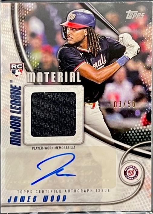 James Wood #MLMA2-JWO 2025 Topps Major League Material Autograph Baseball