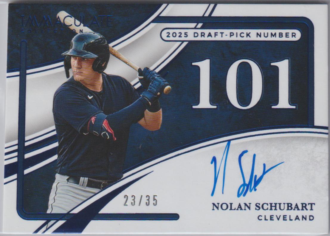 Nolan Schubart #12 2026 Panini Immaculate Draft Selection Signatures Baseball