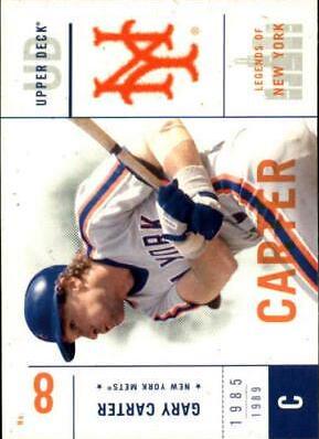 Gary Carter #68 Baseball Cards 2001 Upper Deck Legends of NY