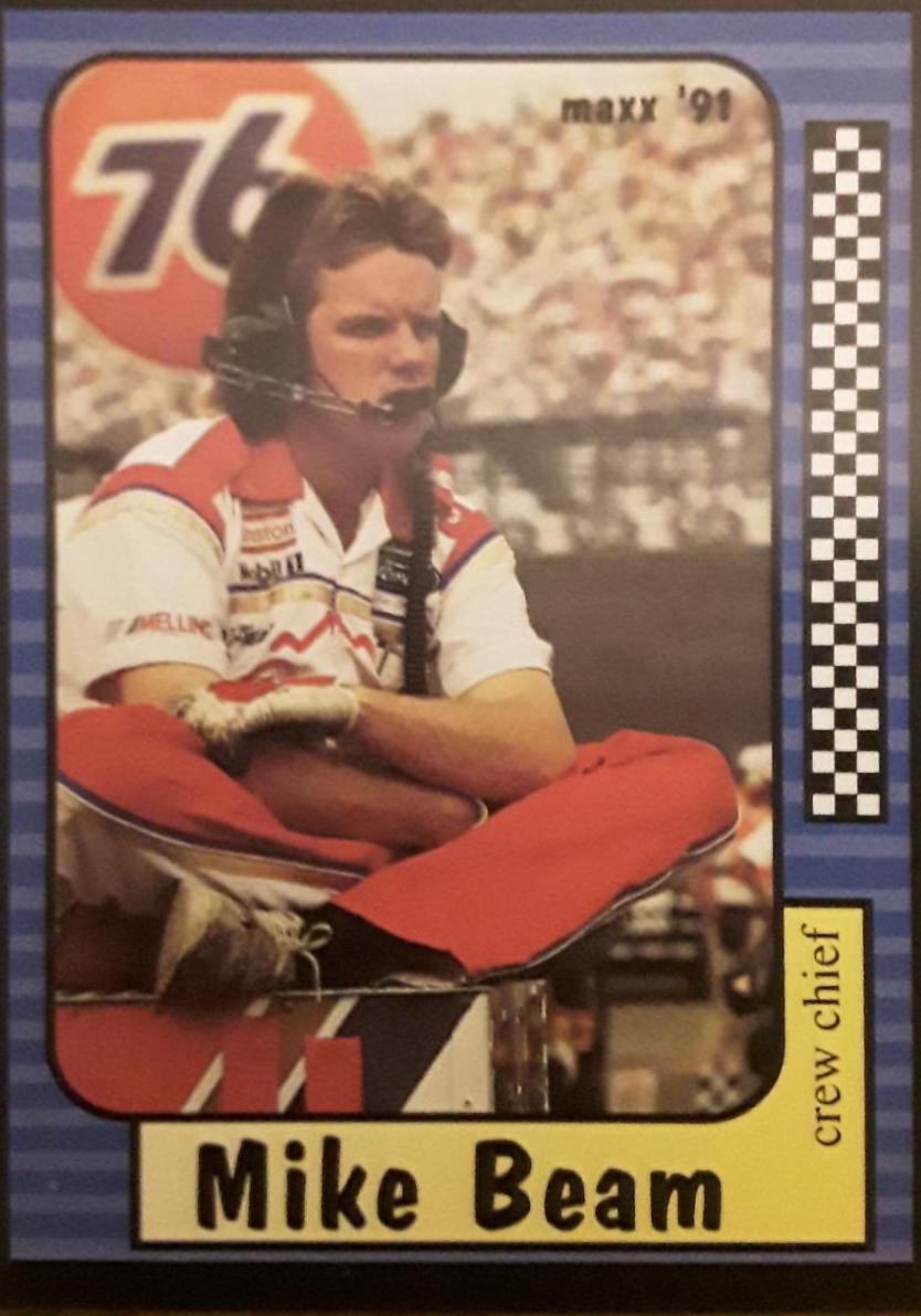 Mike Beam #45 Racing Cards 1991 Maxx