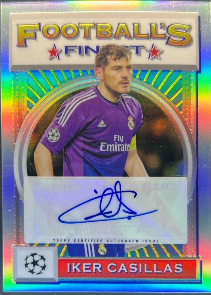 Iker Casillas #FA-IC 2021 Topps Finest Flashbacks UEFA 1993 Autograph